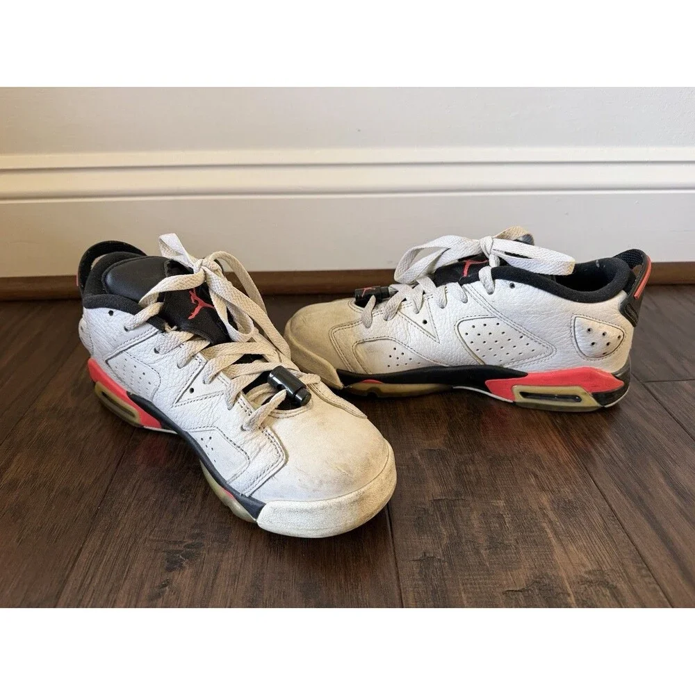 Jordan 6 Retro Low White Infrared 23 Black GS 5Y 23.5 CM 2015 Edition